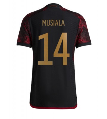 Maillot de foot Allemagne Jamal Musiala #14 Extérieur Monde 2022 Manches Courte